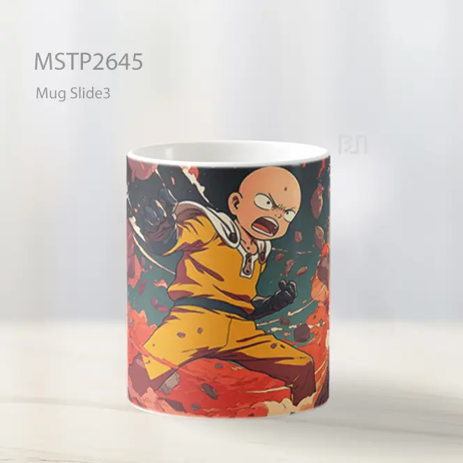 Saitama One Punch Penghancuran Mug MSTP2645 - All-side / Desain