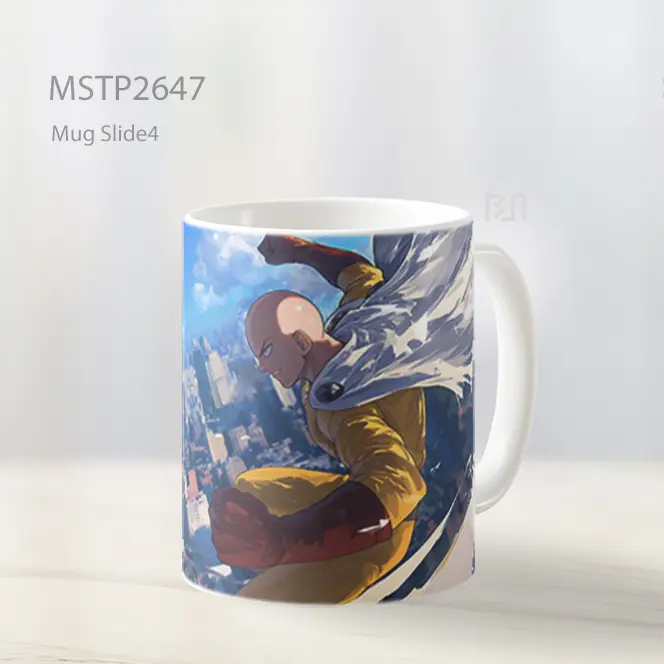 Saitama Pemandangan Kota One Punch Man Mug MSTP2647