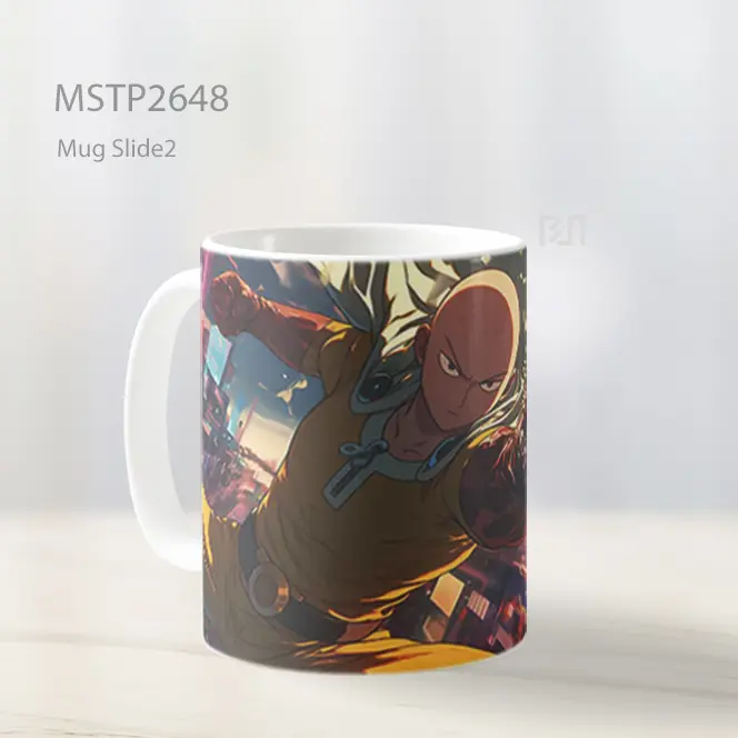Saitama Pose Bertarung Mug MSTP2648 - All-side / Desain