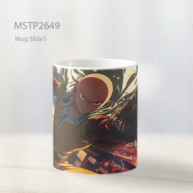Saitama Pose Bertarung Mug MSTP2649 - All-side / Desain
