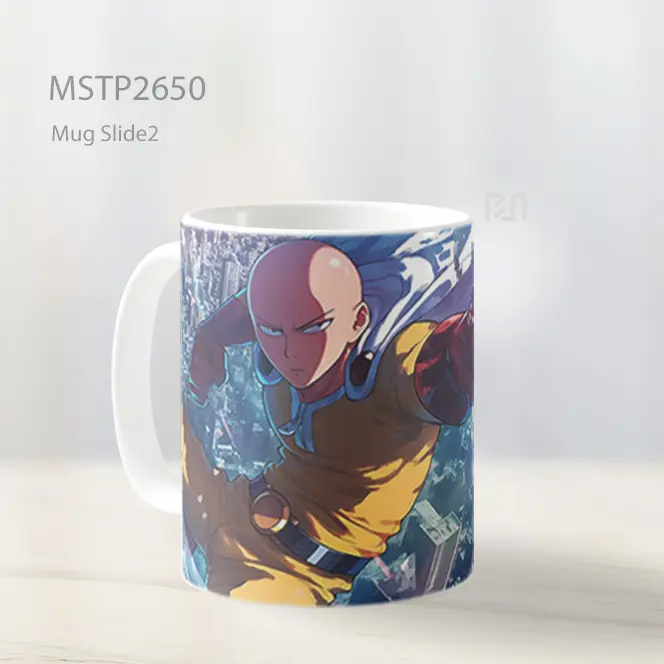 Saitama Pukulan Dinamis One Punch Man Mug MSTP2650 - All-side / Desain