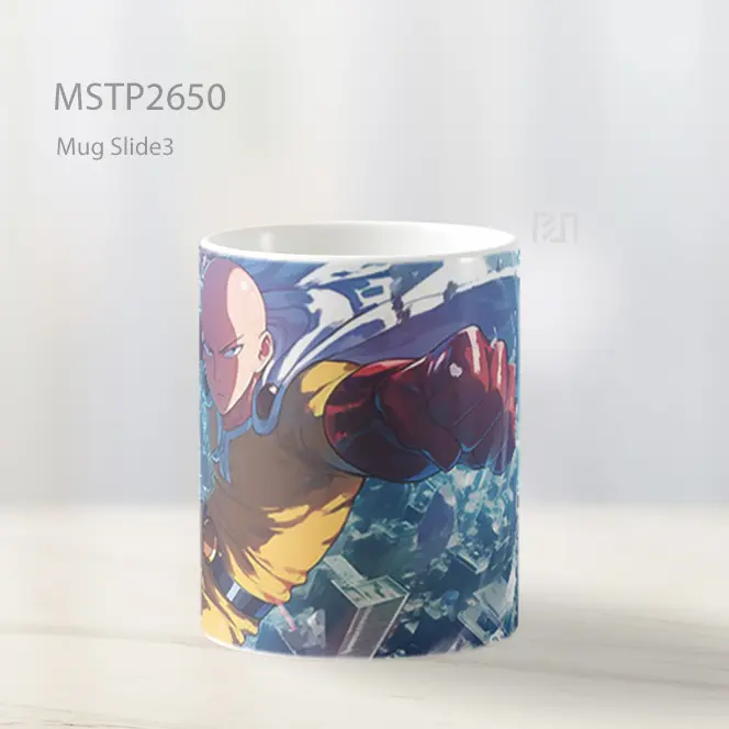 Saitama Pukulan Dinamis One Punch Man Mug MSTP2650 - All-side / Desain