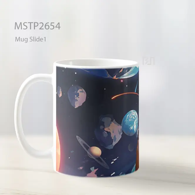 Saitama Tinju Kosmik Mug MSTP2654 - All-side / Desain