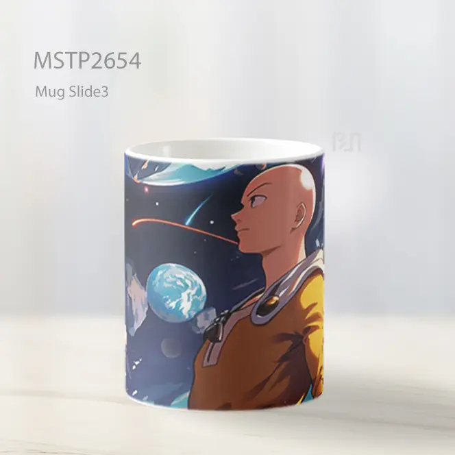 Saitama Tinju Kosmik Mug MSTP2654 - All-side / Desain