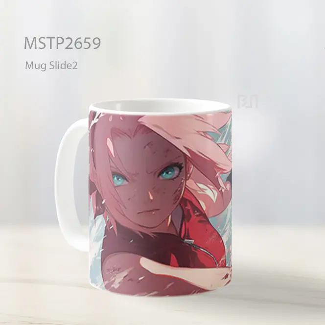 Sakura Haruno Battle Mode Mug MSTP2659 - All-side / Desain