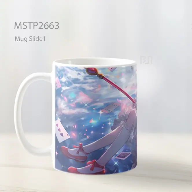 Sakura Kinomoto Dengan Kartu Melayang Mug MSTP2663 - All-side / Desain
