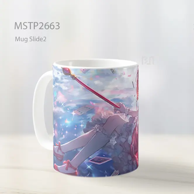 Sakura Kinomoto Dengan Kartu Melayang Mug MSTP2663 - All-side / Desain