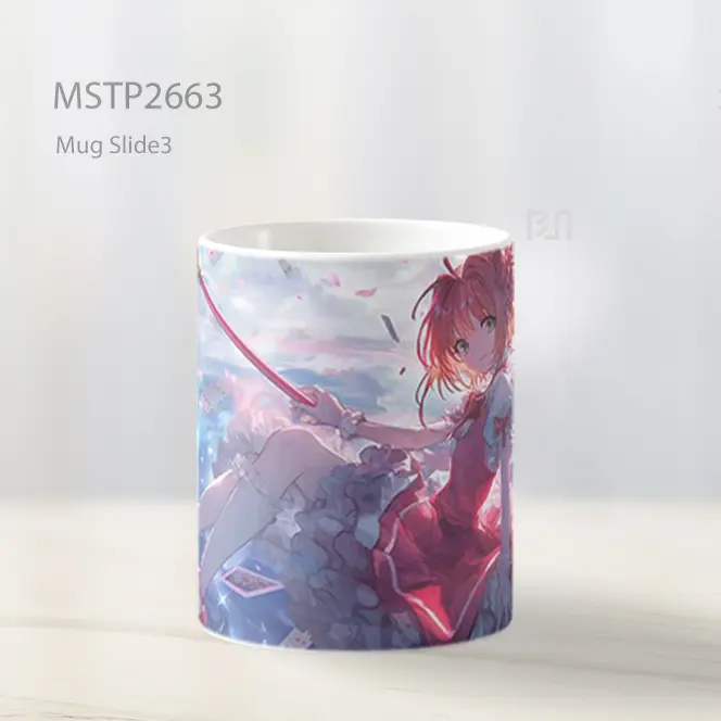 Sakura Kinomoto Dengan Kartu Melayang Mug MSTP2663 - All-side / Desain