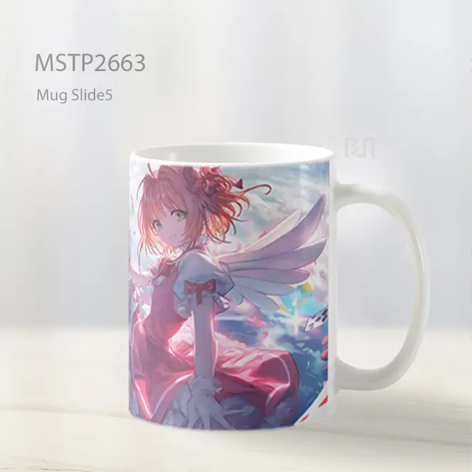 Sakura Kinomoto Dengan Kartu Melayang Mug MSTP2663 - All-side / Desain