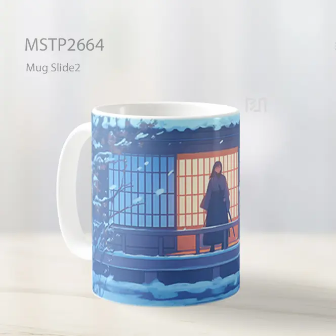 Samurai Girl With Katana Winter Mug MSTP2664 - All-side / Desain
