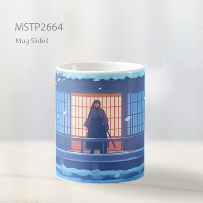 Samurai Girl With Katana Winter Mug MSTP2664 - All-side / Desain