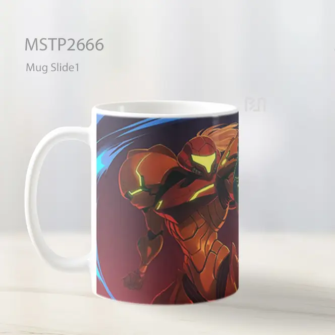 Samus Aran Power Suit Pertarungan Mug MSTP2666 - All-side / Desain