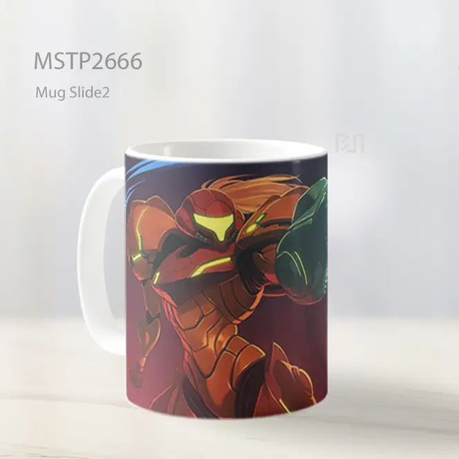Samus Aran Power Suit Pertarungan Mug MSTP2666 - All-side / Desain