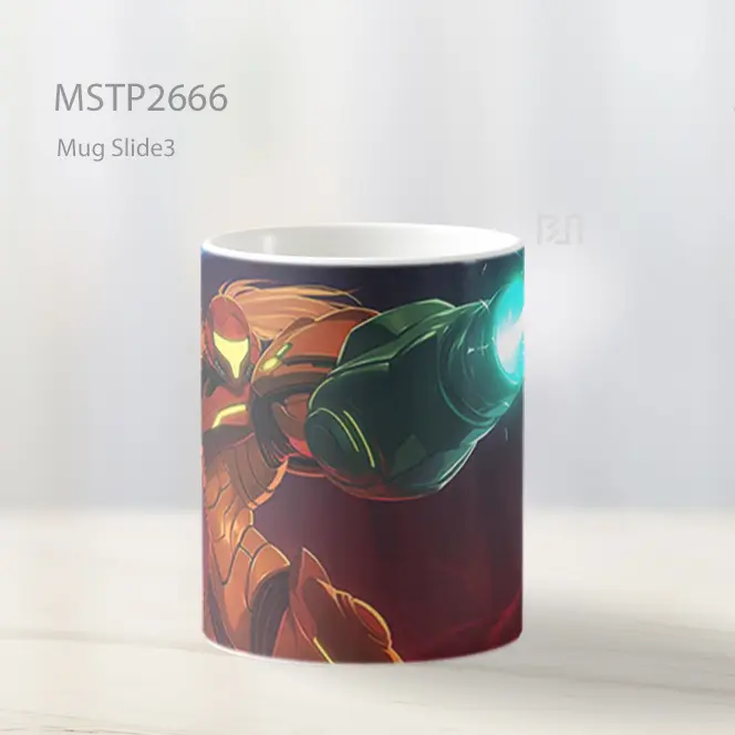 Samus Aran Power Suit Pertarungan Mug MSTP2666 - All-side / Desain