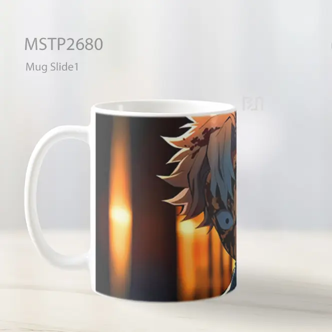Sanemi Shinazugawa Muda Demon Slayer Adegan Berdarah Mug MSTP2680 - All-side / Desain