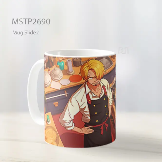 Sanji Memasak Makanan One Piece Mug MSTP2690 - Tampak Kanan