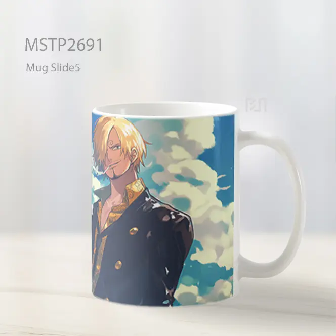 Sanji Merokok One Piece Mug MSTP2691 - All-side / Desain