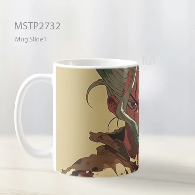 Senku Dr Stone Brown Background Mug MSTP2732 - All-side / Desain
