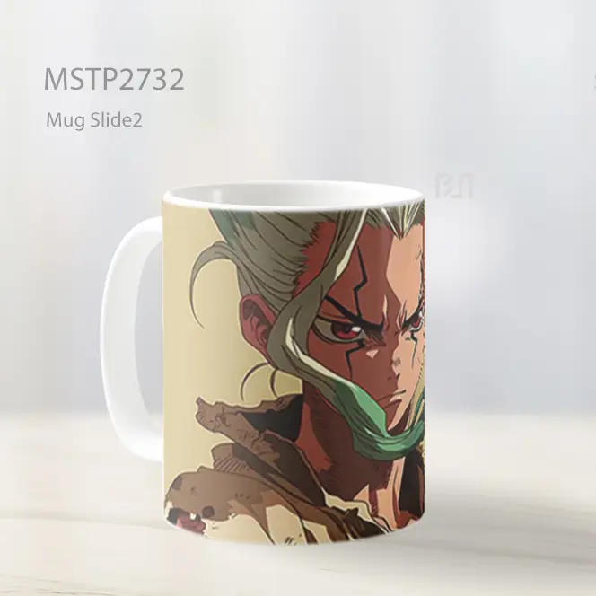 Senku Dr Stone Brown Background Mug MSTP2732 - All-side / Desain