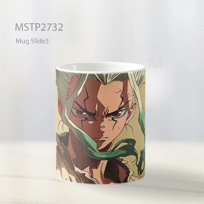 Senku Dr Stone Brown Background Mug MSTP2732 - All-side / Desain