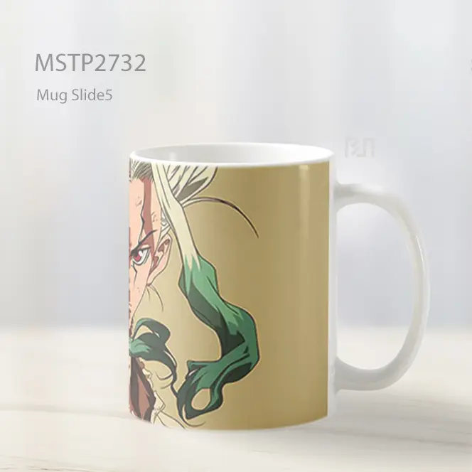Senku Dr Stone Brown Background Mug MSTP2732 - All-side / Desain