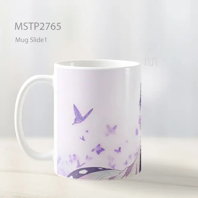 Shinobu Kocho Demon Slayer Tersenyum Kupu Kupu Mug MSTP2765 - All-side / Desain
