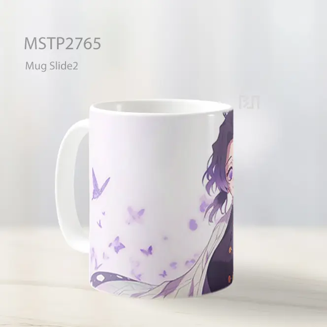 Shinobu Kocho Demon Slayer Tersenyum Kupu Kupu Mug MSTP2765 - All-side / Desain