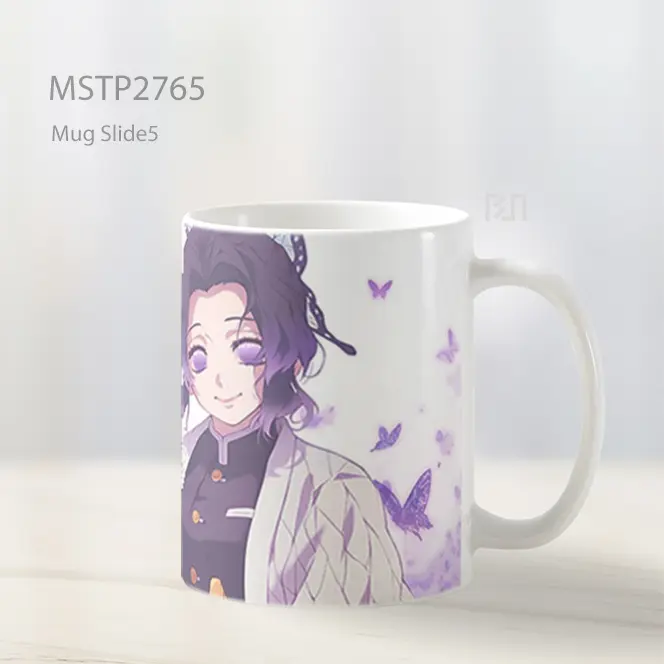 Shinobu Kocho Demon Slayer Tersenyum Kupu Kupu Mug MSTP2765 - All-side / Desain