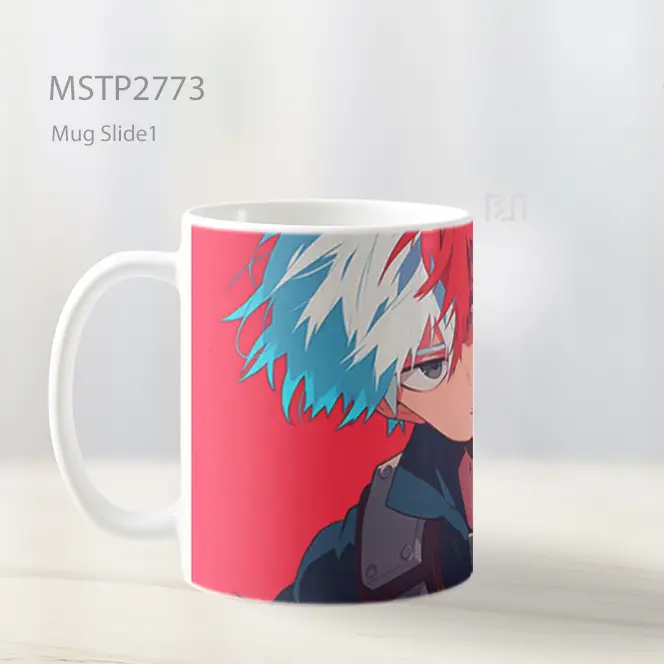 Shoto Todoroki Latar Merah Tampang Keren Mug MSTP2773 - All-side / Desain