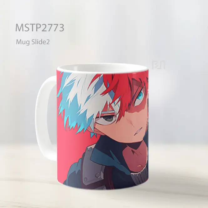 Shoto Todoroki Latar Merah Tampang Keren Mug MSTP2773 - All-side / Desain