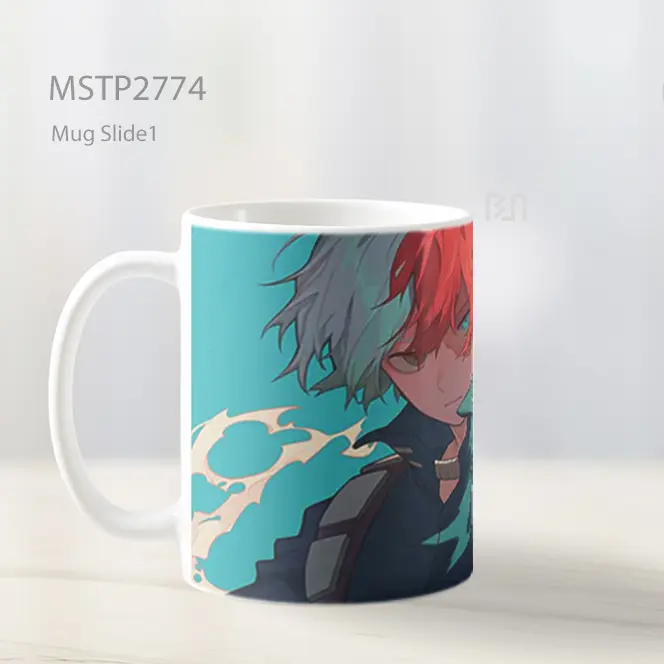 Shoto Todoroki Menggunakan Quirk Mug MSTP2774 - All-side / Desain