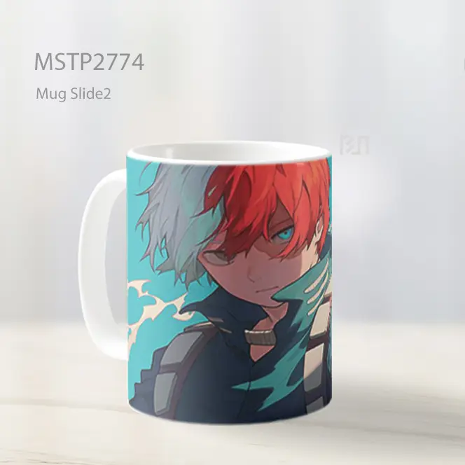 Shoto Todoroki Menggunakan Quirk Mug MSTP2774 - All-side / Desain
