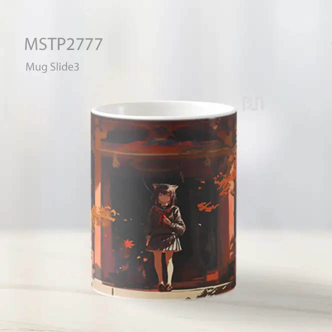 Shrine Musim Gugur Anime Girl Mug MSTP2777 - All-side / Desain
