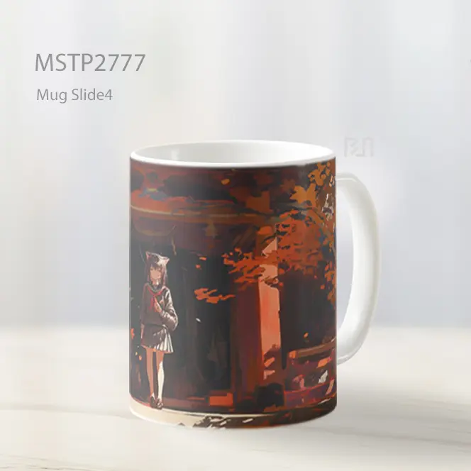 Shrine Musim Gugur Anime Girl Mug MSTP2777