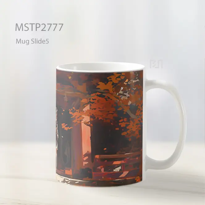 Shrine Musim Gugur Anime Girl Mug MSTP2777 - All-side / Desain
