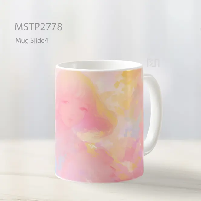 Siluet Gadis Anime Aura Blur Mug MSTP2778
