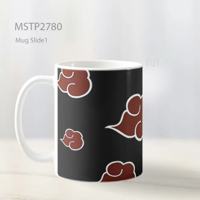 Simbol Akatsuki Naruto Hitam Mug MSTP2780 - All-side / Desain