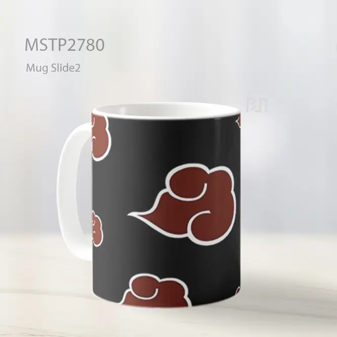 Simbol Akatsuki Naruto Hitam Mug MSTP2780 - All-side / Desain