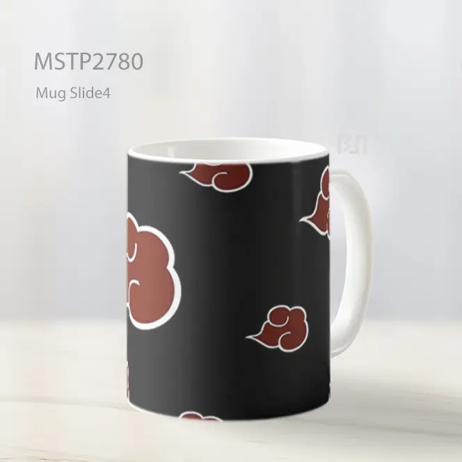 Simbol Akatsuki Naruto Hitam Mug MSTP2780
