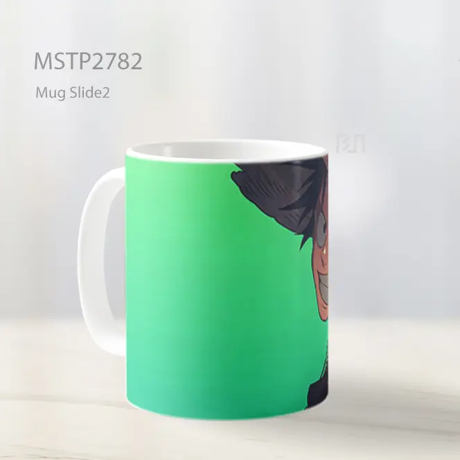 Smiling Luffy One Piece Latar Hijau Mug MSTP2782 - All-side / Desain