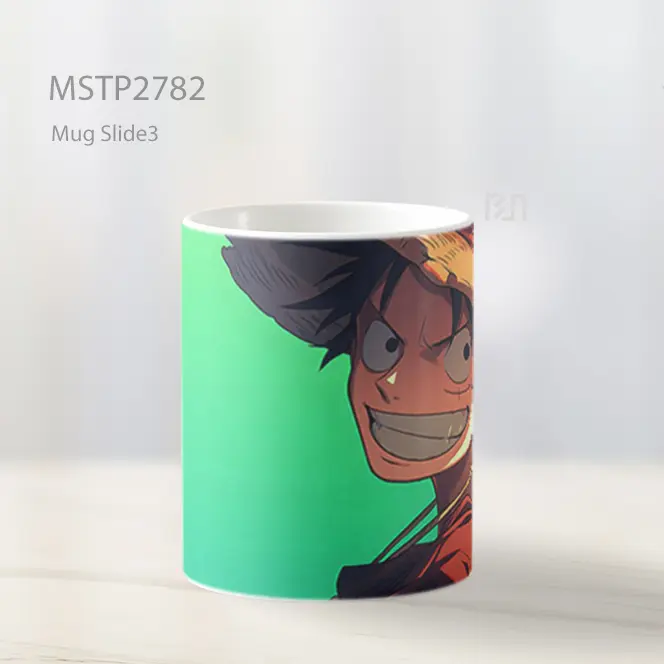 Smiling Luffy One Piece Latar Hijau Mug MSTP2782 - All-side / Desain