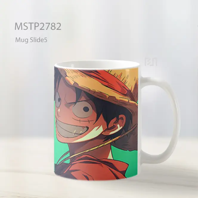 Smiling Luffy One Piece Latar Hijau Mug MSTP2782 - All-side / Desain