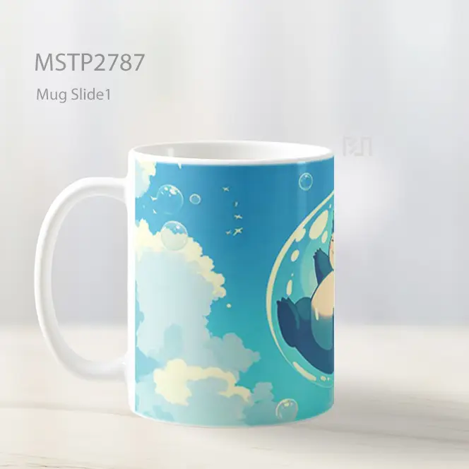 Snorlax Mengapung Gelembung Mug MSTP2787 - All-side / Desain