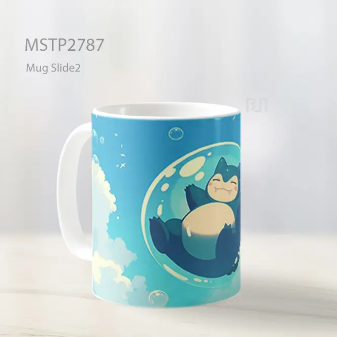 Snorlax Mengapung Gelembung Mug MSTP2787 - All-side / Desain