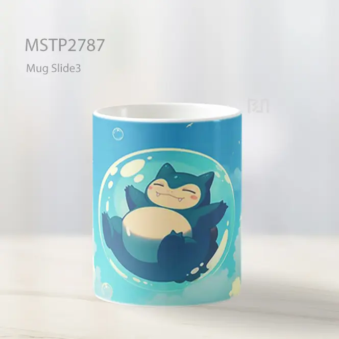 Snorlax Mengapung Gelembung Mug MSTP2787 - All-side / Desain