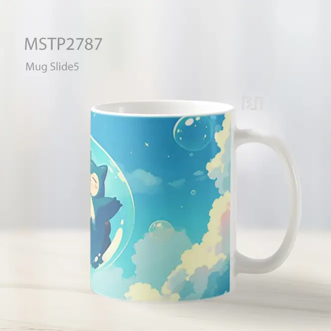 Snorlax Mengapung Gelembung Mug MSTP2787 - All-side / Desain