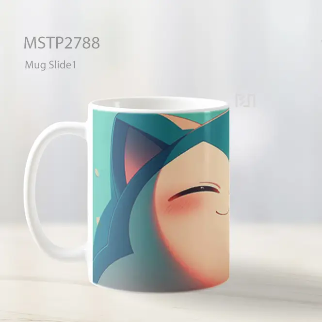Snorlax Pokemon Senyum Bahagia Mug MSTP2788 - All-side / Desain
