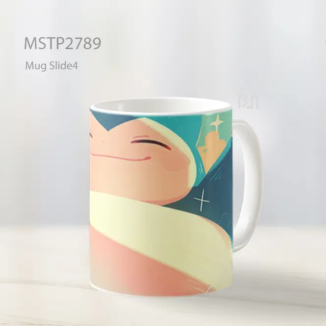 Snorlax Tersenyum Dengan Latar Pastel Mug MSTP2789