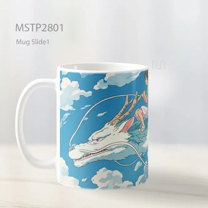 Spirited Away Chihiro Haku Dragon Mug MSTP2801 - All-side / Desain