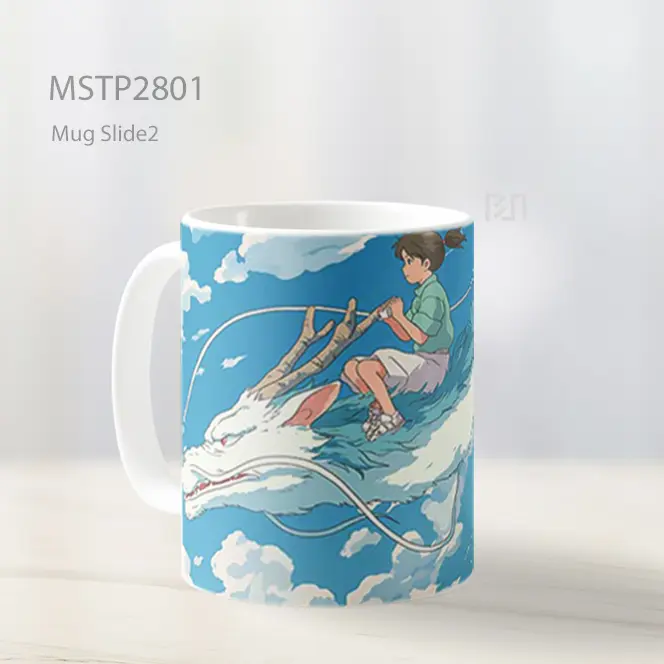 Spirited Away Chihiro Haku Dragon Mug MSTP2801 - All-side / Desain